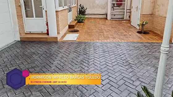 Obra de hormigón impreso Bargas