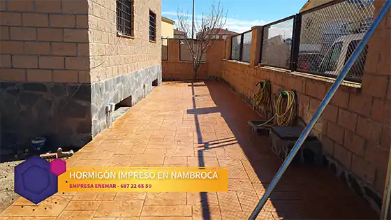 Obra de hormigón impreso Nambroca