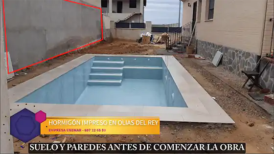 Obra de hormigón impreso Olias del Rey