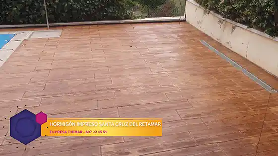 Obra de hormigón impreso Santa Cruz del Retamar