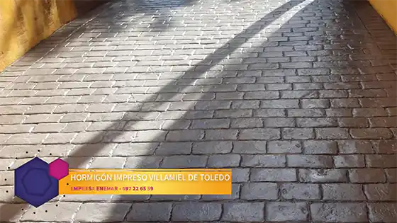 Obra de hormigón impreso Villamiel de Toledo