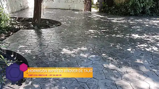 Obra de hormigón impreso Añover de Tajo